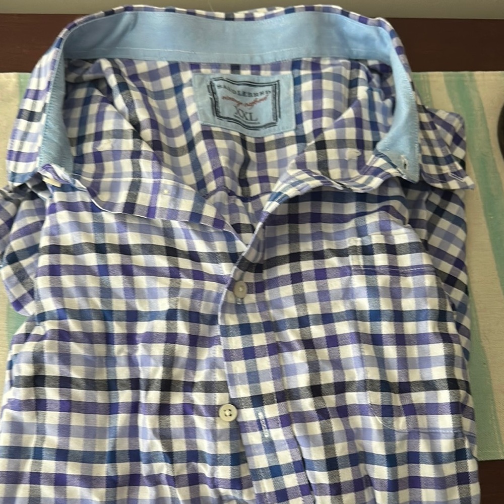 Saddlebred Blue Casual Button Down Shirt